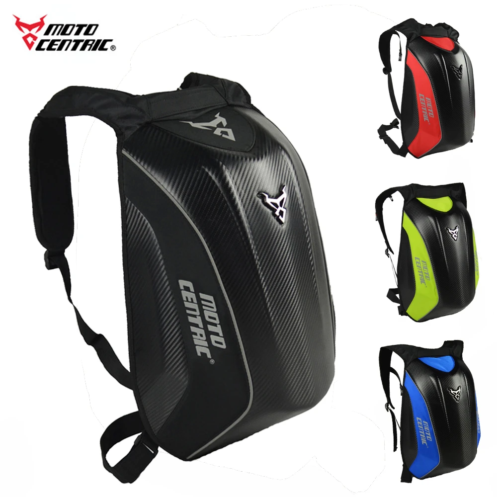 Black Men's Motorcycle Bag Waterproof Motorcycle Backpack Touring