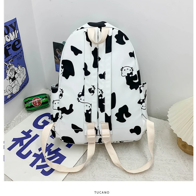 Hello Kitty New Backpack Female Cartoon Cute Large Capacity School Bag Japanese Middle School and High School Backpack