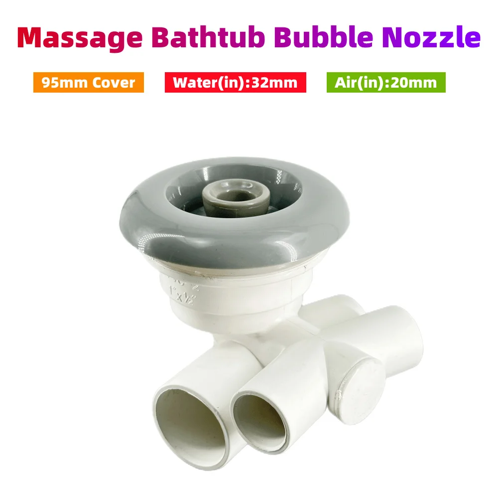 &Phi;95mm Cover Single Hole Adjustable Bathtub Spa Nozzle ABS Cover PVC Body Massage Bathtub Bubble Nozzle Hot Tub Water Jet