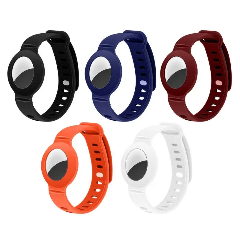 

Wearable Silicone Case For Air Tag Soft Bracelet Protective Cover Sleeve For Location Tracker Air Tag For Sports Travelling