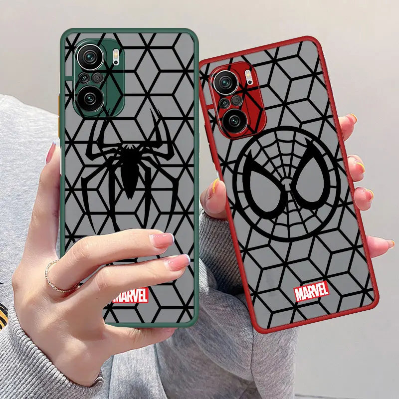 Custodia Per Xiaomi Redmi Note 9T 11 Pro 9 10 Pro 5G 8 12 10 12S 11S 10 9S 10 Pro 5G 12 Pro Hard Pc Armor Cover Marvel Hero Logo