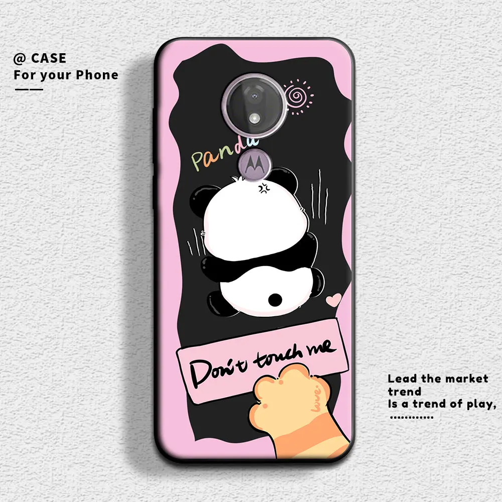Cute Panda Soft Silicone Shockproof Phone Case - Cartoon Protective Cover for Motorola Moto G7 Power