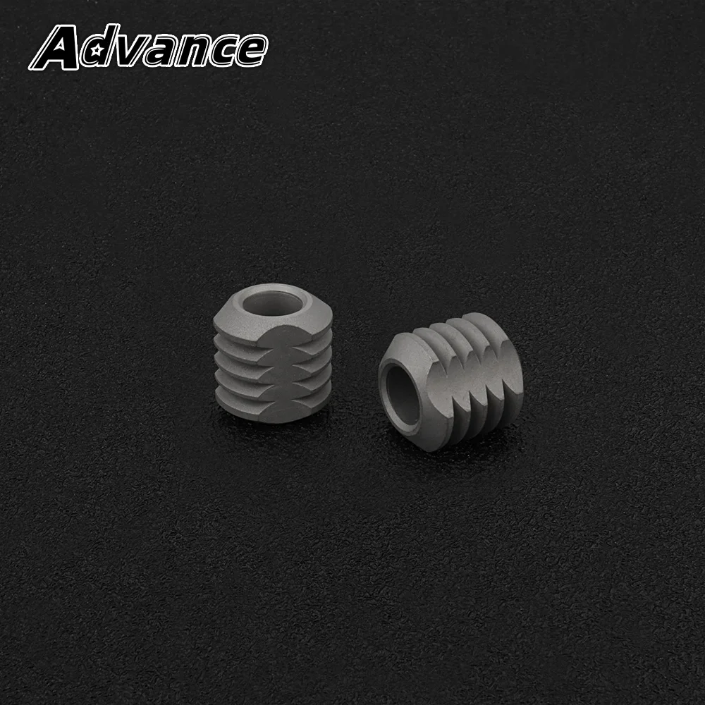 1PC Titanium Beads Paracord Umbrella Rope Cord Beads Lanyard Titanium Alloy Pendant