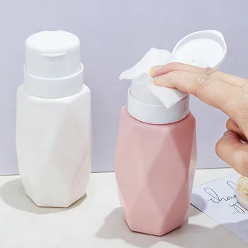 Bottiglia per pressa per nail art, dispenser con pompa rotante con serratura, bottiglia a forma di diamante per soluzioni di rimozione e pulizia
