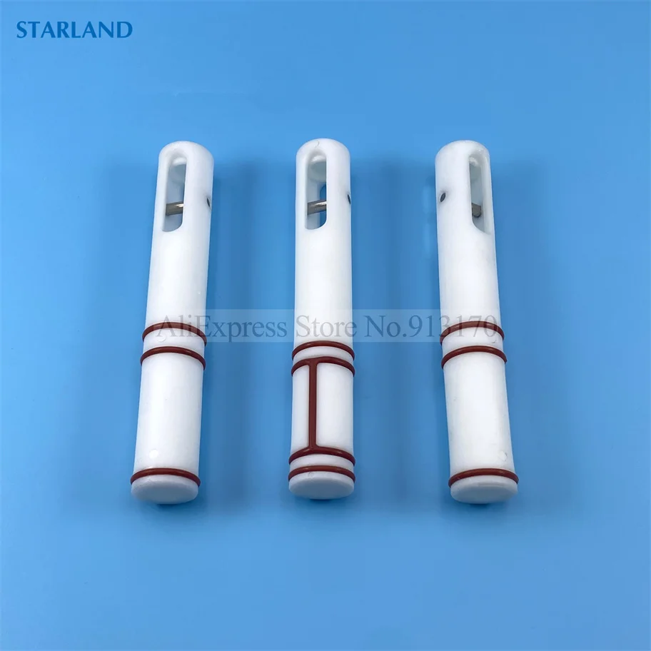 Piston Valve Stems Spare Parts 3 Pieces Valve Rods Of ZM Soft Ice Cream Machines Replacement Fittings With Red Sealing Rings