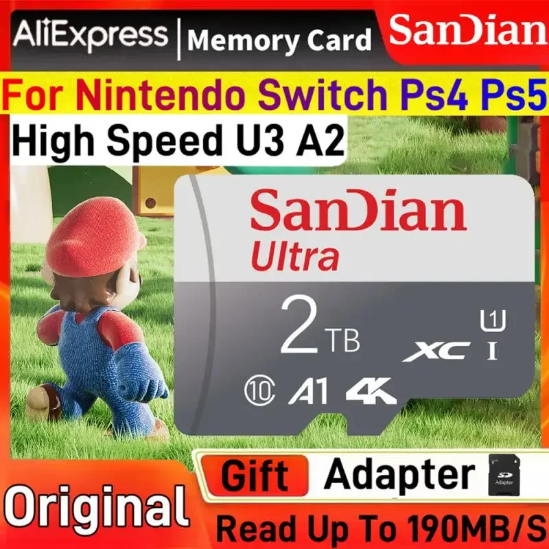 

Карта памяти SD, 128 ГБ, 512 ГБ, 256 ГБ, с адаптером