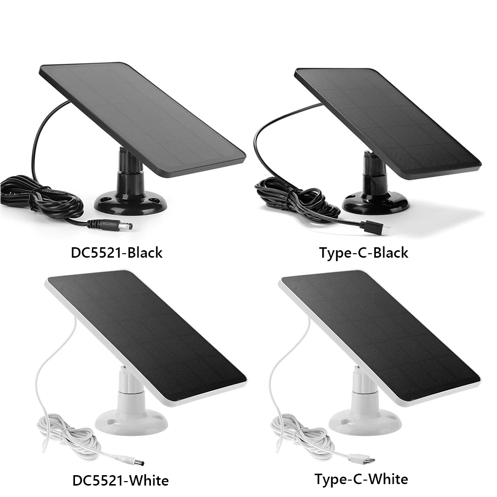 Waterproof Solar Panel Charger for Outdoor Security Camera