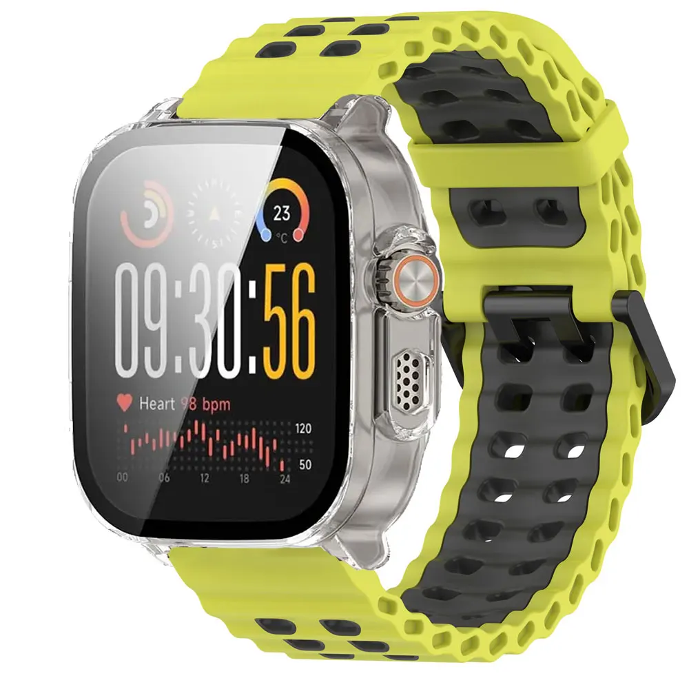 2pcs Silicone Band and Protective Case Set for Smartwatch - Screen Guard and Wristband Accessories