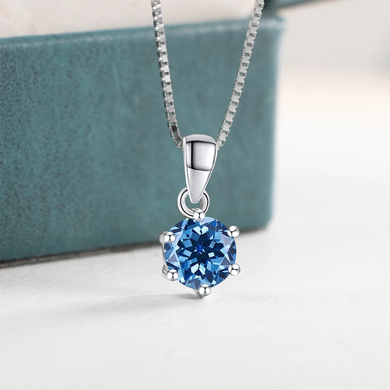 Tancise Collana con ciondolo in vera moissanite da 1 ct per donna Gioielli da sposa in argento sterling di alta qualità_voghion.com