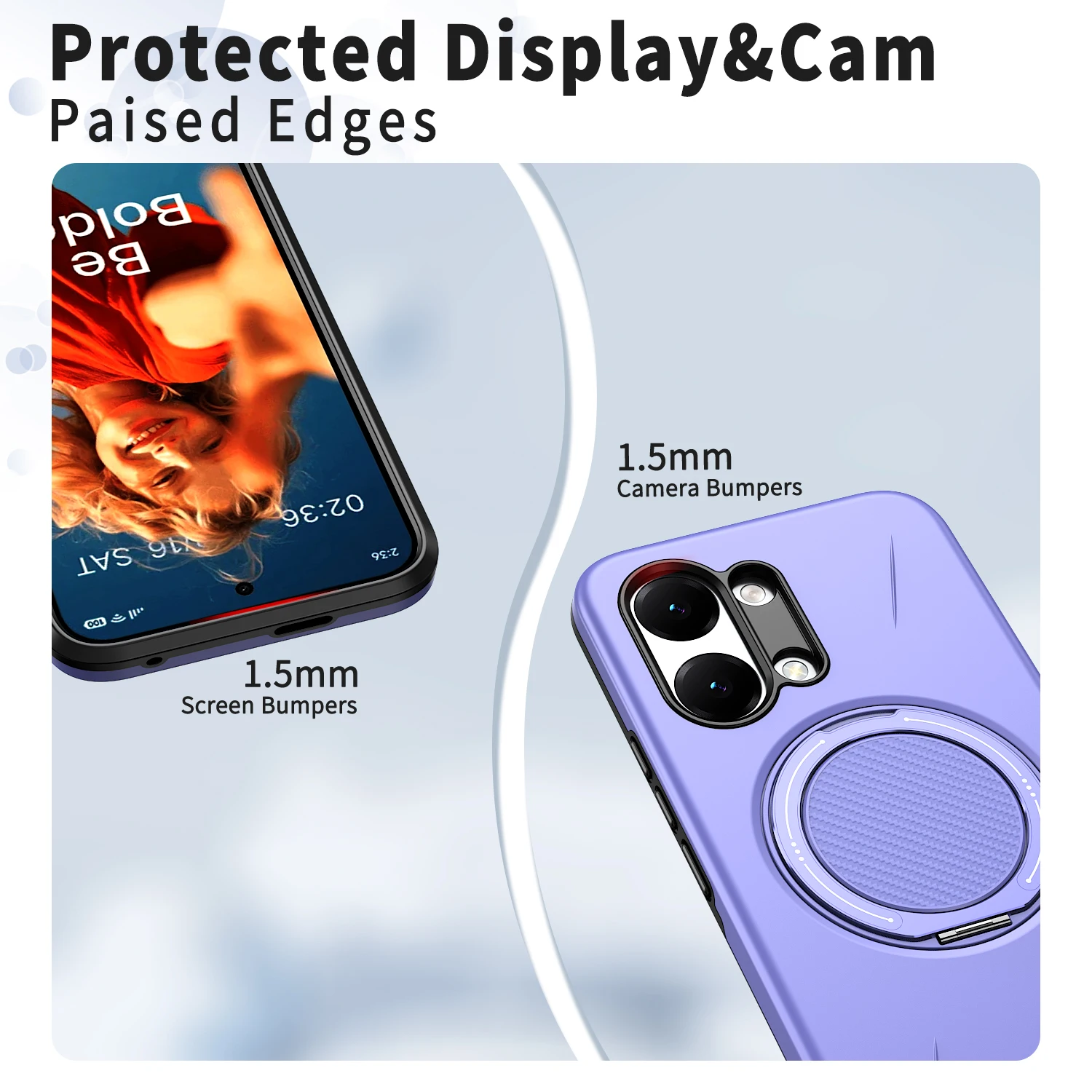 Luxury 360° Rotating Holder Shockproof Phone Case with Stand and Bracket Cover