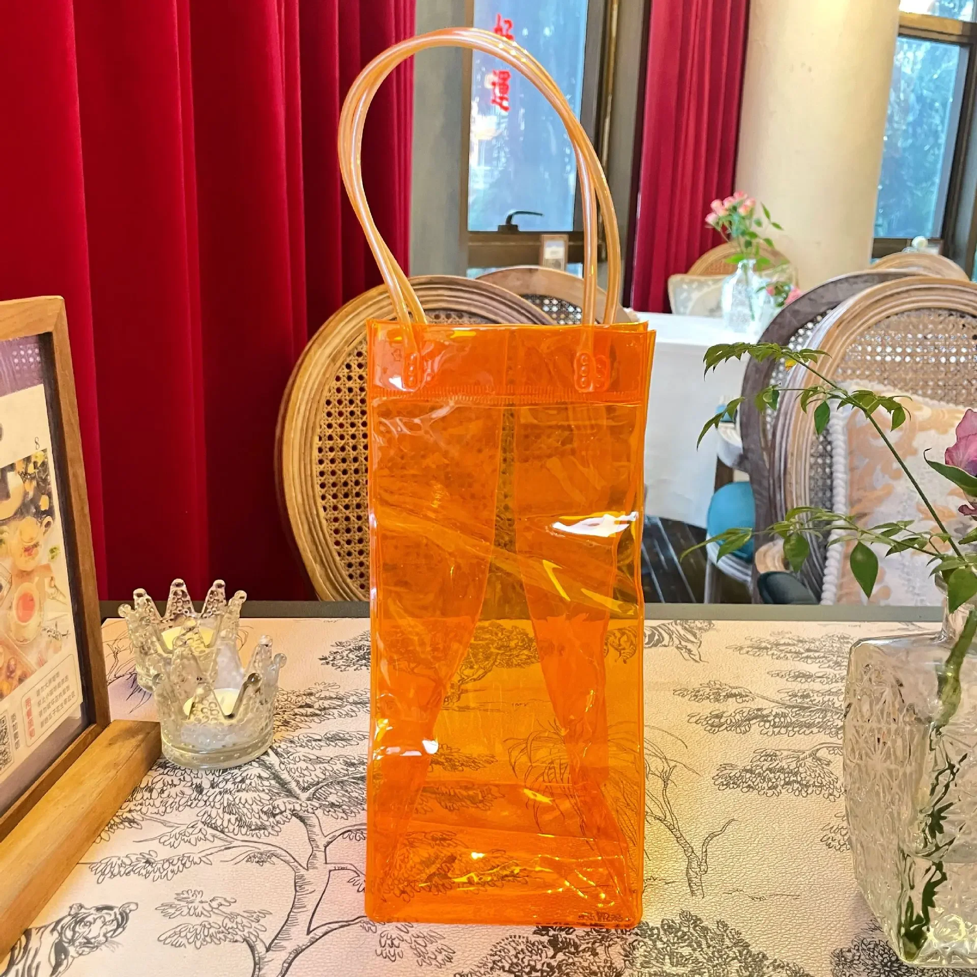 Borsa Frigo Portatile Vino Borsa Ghiaccio Pieghevole In PVC Trasparente Vino, Champagne, Bottiglie Di Birra |Pacchetto Refrigerante A Tenuta Stagna Con Maniglia Da 1,22 € | DHgate