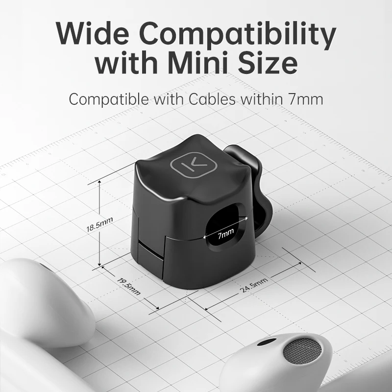 KUULAA 3/6 Pcs 케이블 클립 케이블 홀더 접착 와이어 키퍼 코드 케이블 주최자 책상 관리 아래 홈 오피스