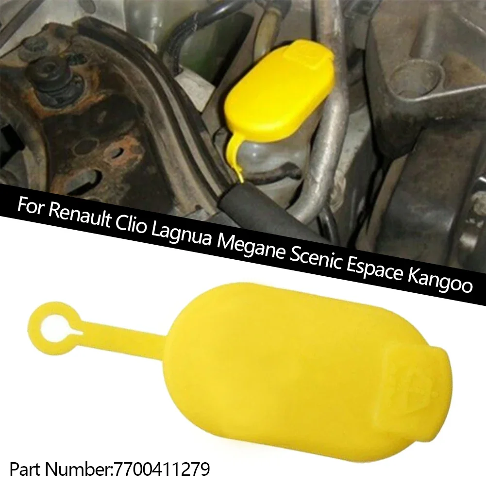 Windshield Washer Cap Car Yellow Windshield Washer Fluid Reservoir Cap Tank 7700411279 For Renault Clio Megane Laguna Scenic Kangoo Espace For Windshield Washer Cap Windshield Washer Tank Cap