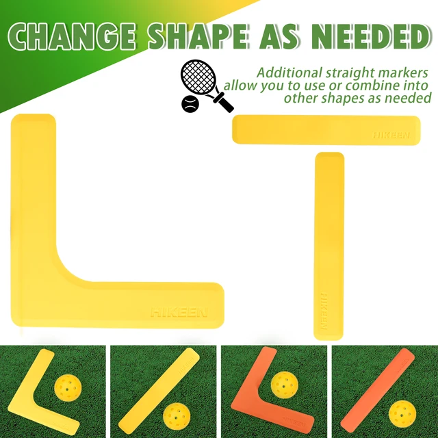 Pickleball Court Lines Marker Kit Anti-Slip and Wind-Resistant Throw Down Markers 28pcs Pickleball Net Court for Outdoor Court 4