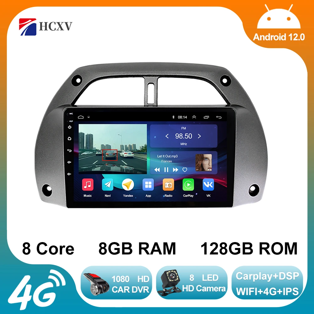 

Автомагнитола 2 DIN на Android 13,0, мультимедийный видеоплеер для Toyota RAV4 Rav 4 2001-2006, стерео, умная GPS-навигация Carplay