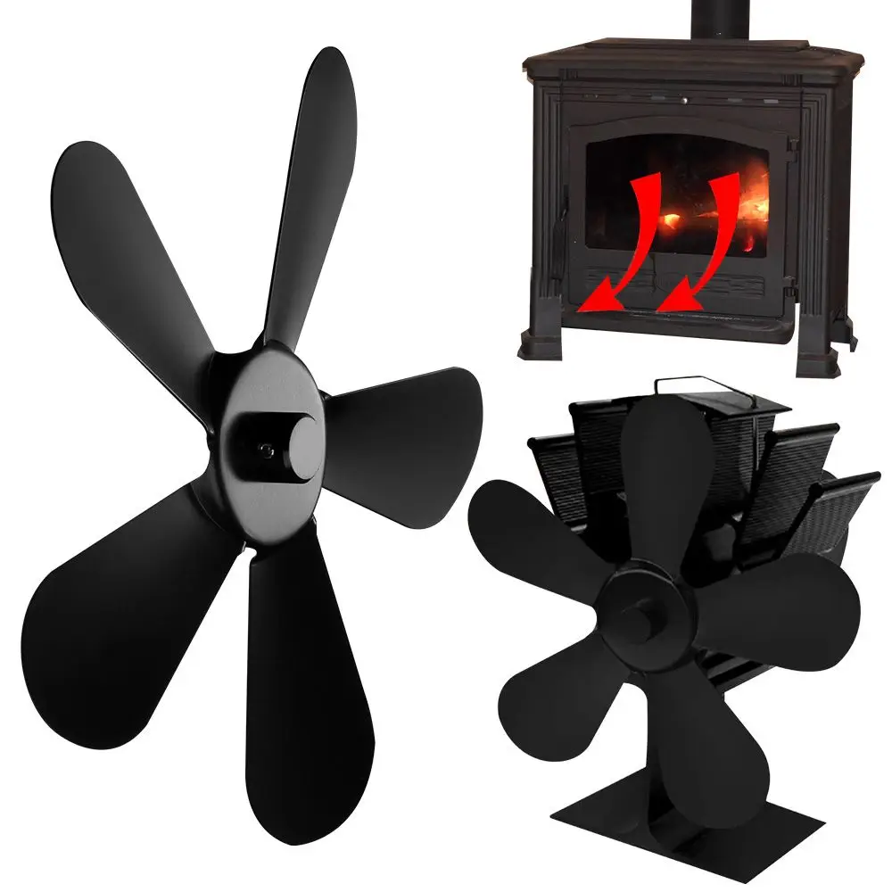 Blade Accessories Fire Heat Power Saving Eco Fan Replacement for Heat  Powered Wood Stove Fan Log Burner Fireplace Fan - AliExpress