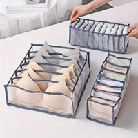 3pcs/ set Underwear Fabric Drawer Storage Basket, Socks Storage Drawer Box For Panties Bras Ties, Clothes, Organizer Of Wardrobe 2