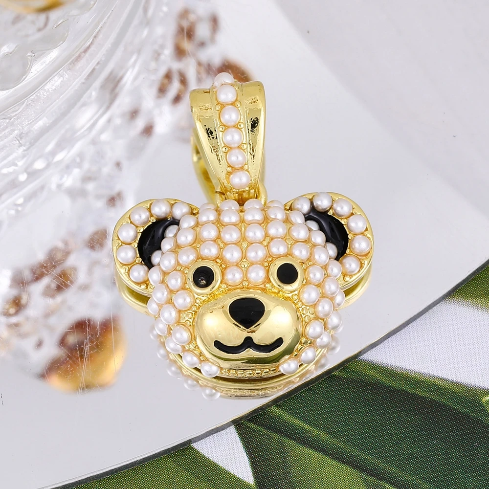 Juya handgemachte Cz Dekoration 18K echt vergoldet Elefant Papagei Panda Bär Charms für DIY Damen Luxus Anhänger Schmuckherstellung – Detail 11