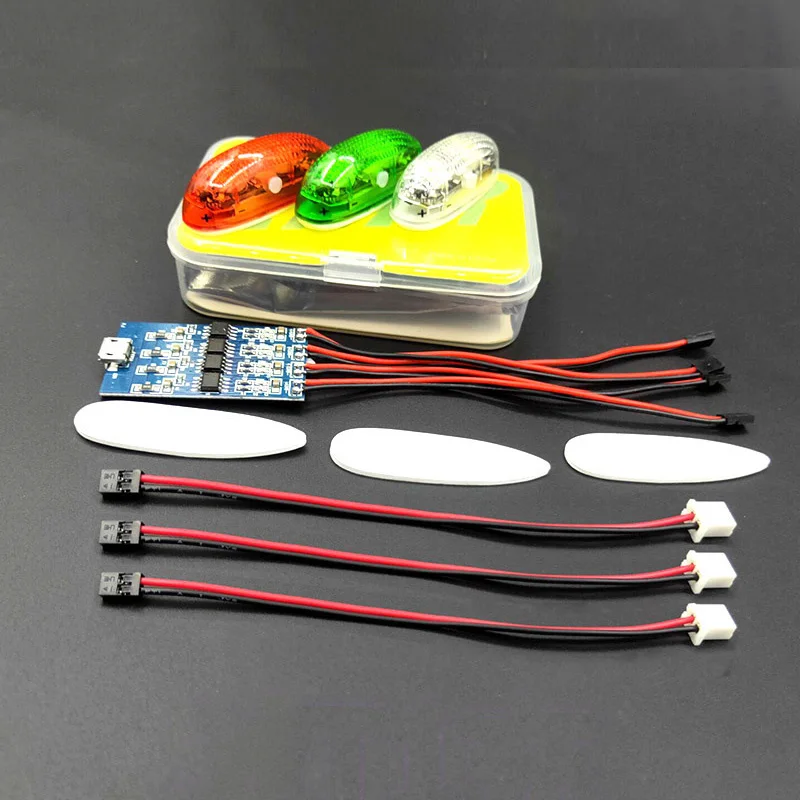 Rechargeable Wireless Navigation Light 1S 4 modes LED lights for RC Airplane Hobby Plane Drone Car Boat Toy Part rc navigation light