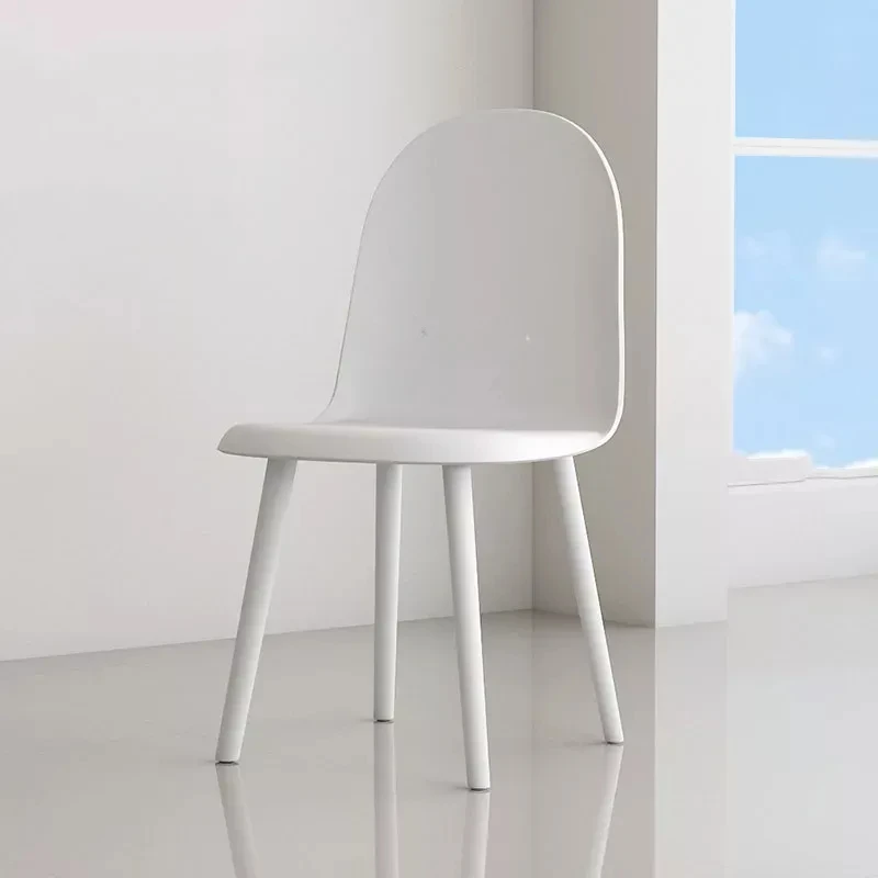 

White Pad Cushion Dining Chairs Decoration Wedding Soft Comfort Dining Chairs Ultralight Cheap Lounge Sillas Household Items