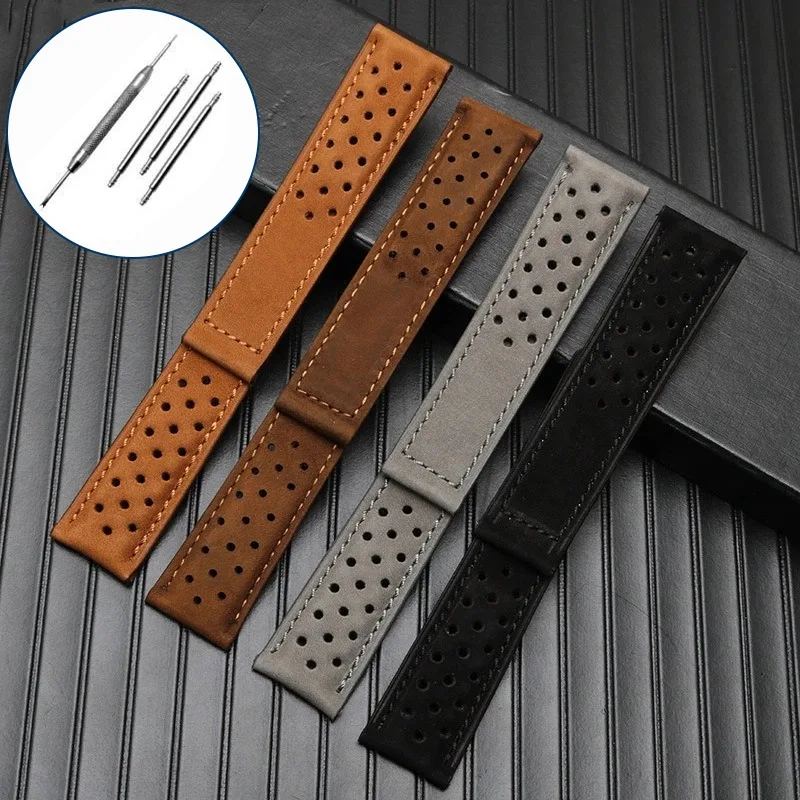 Discount Durable Leather 24 mm Watch Strap 11040_K0019897 main image 1