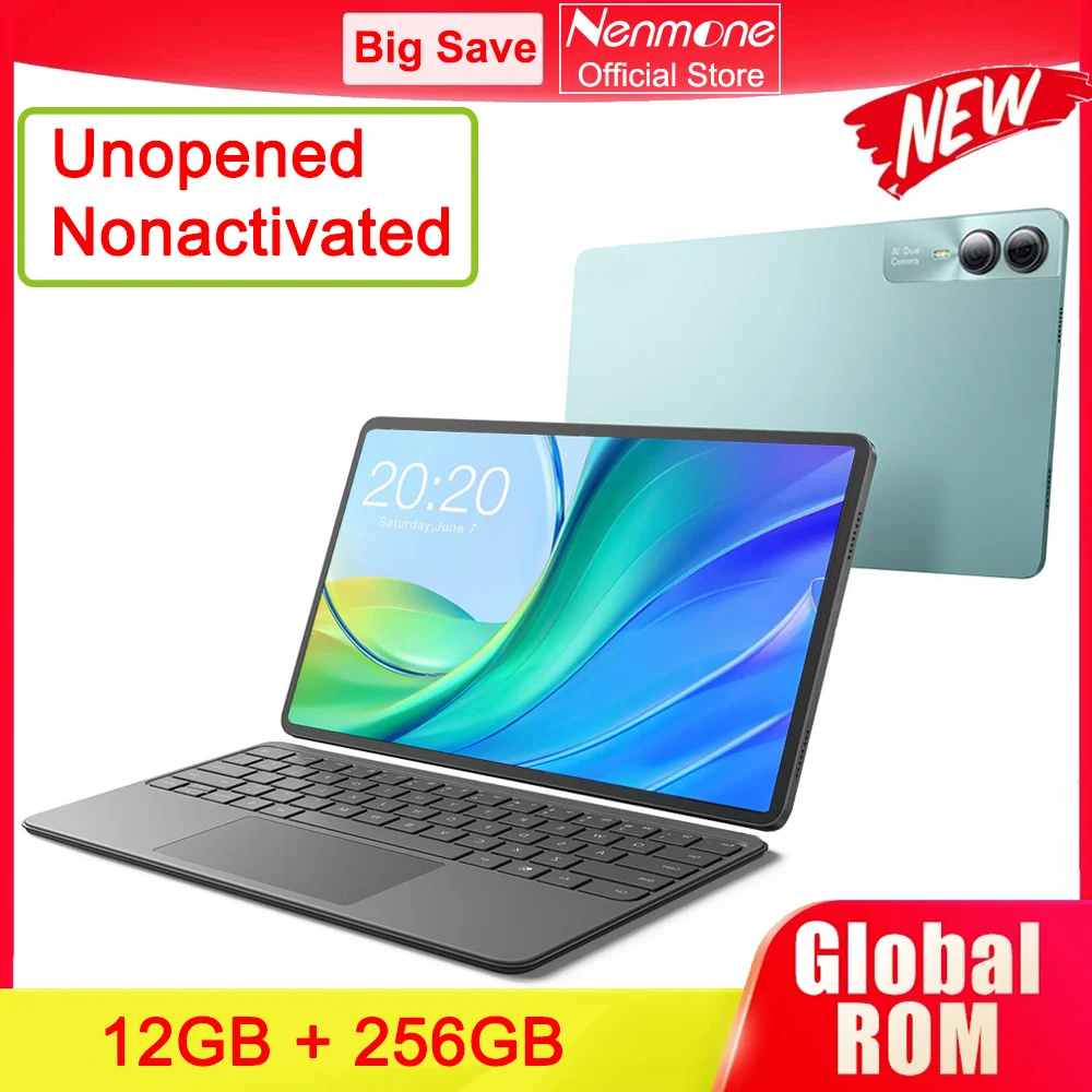 2024  미개봉 Tab40 태블릿, 안드로이드 14, 12GB, 256GB, 10.95 인치, 8200mAh, 4G 듀얼 SIM 전화 통화, GPS 태블릿 비활성화, 신제품