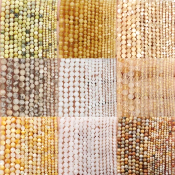 Faceted Yellow Gemstone Spacer Beads 1