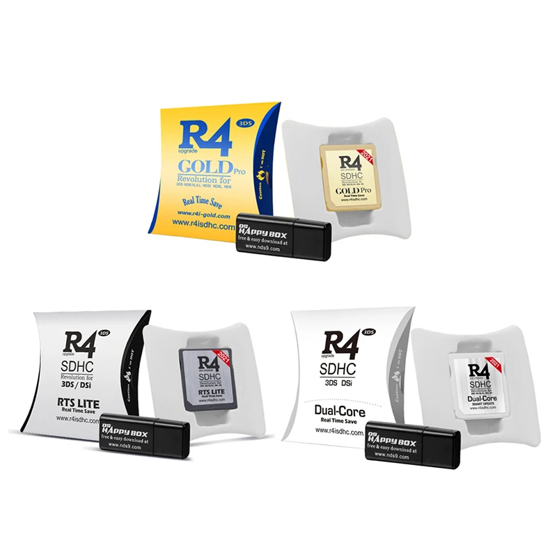 

2021 R4 Gold Pro SDHC for DS/3DS/2DS/ Revolution Cartridge With USB Adapter