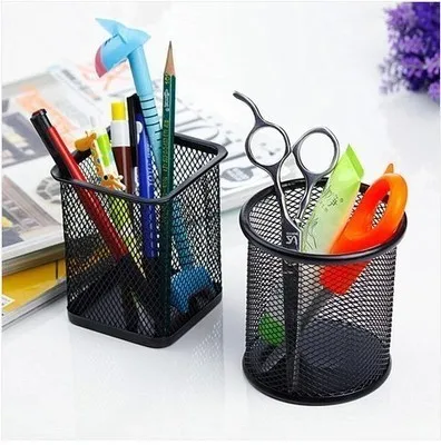 Pen Holder Iron Hollow Desktop Storage