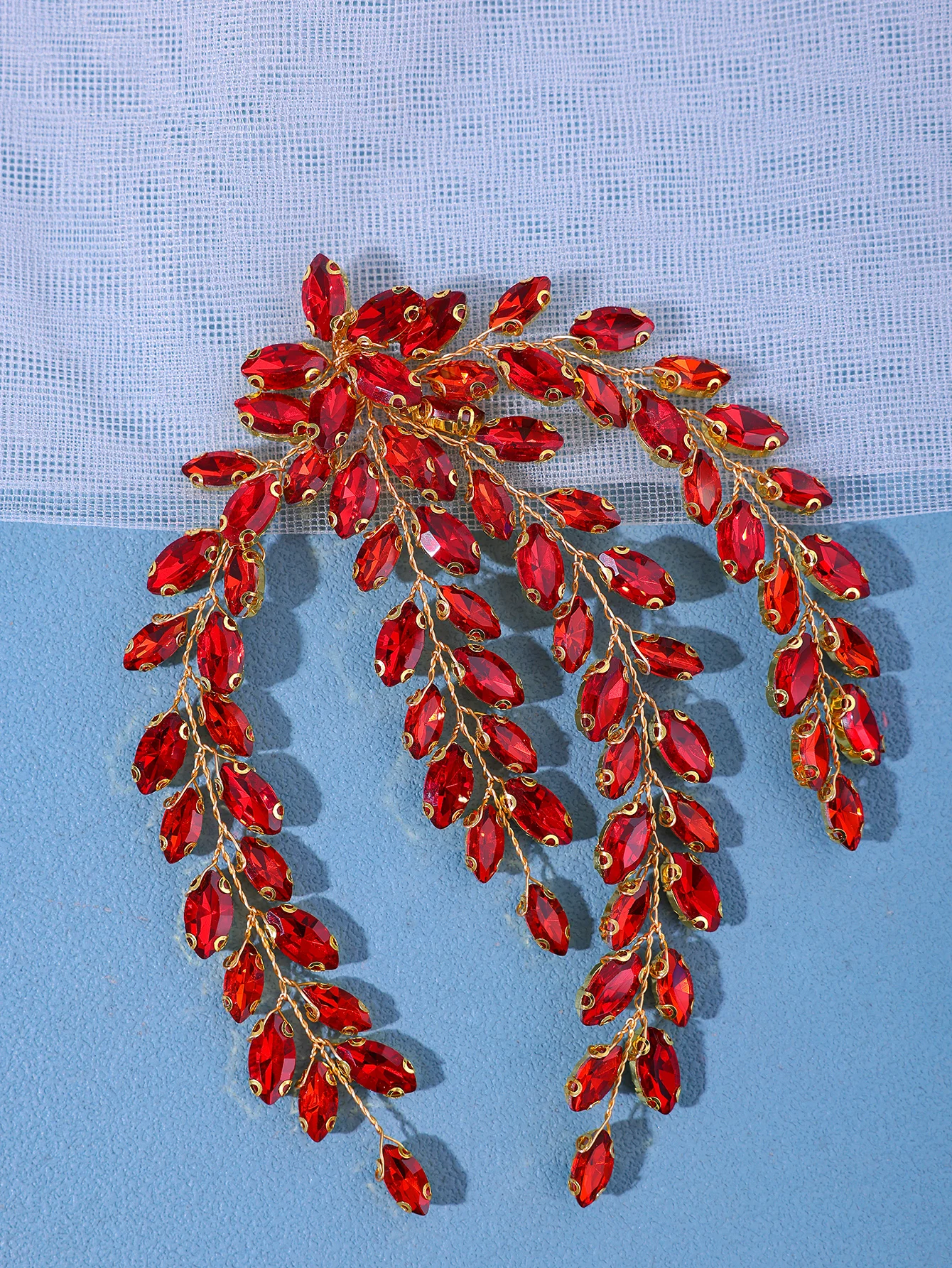 Mode Blatt Zirkon Braut Kopfschmuck Tiara Zubehör für Frauen Luxus Mädchen Kristall Haarspange Hochzeit Schmuck – Detail 10