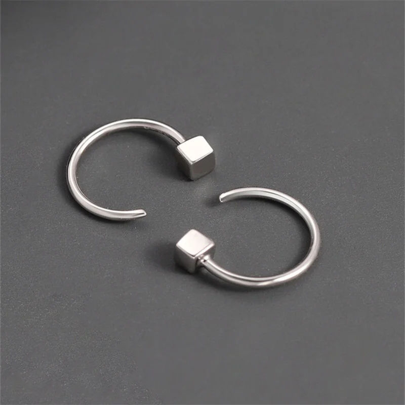 Fashion Square Ear Hook Piercing Accessories Hot Sale 925 Sterling