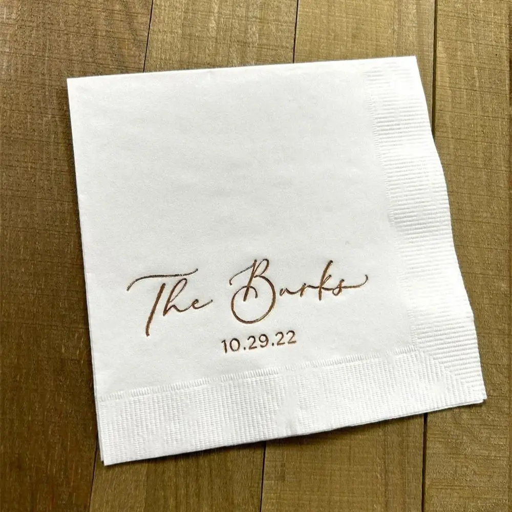 

Personalized Napkins Wedding Napkins Custom Modern Font Monogram Rehearsal Dinner Beverage Cocktail Luncheon Dinner Guest Towels