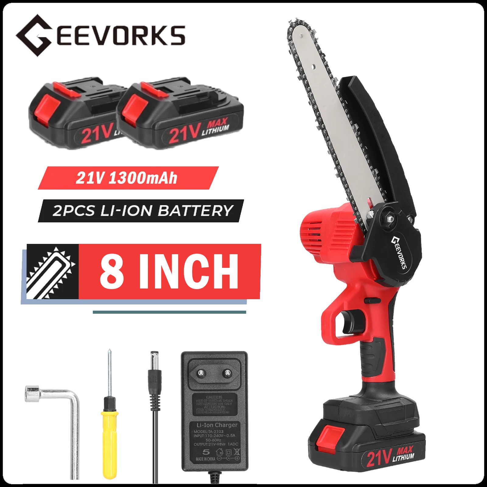 21V8InchPortableElectricPruningSawsRechargeableSawSmallWood