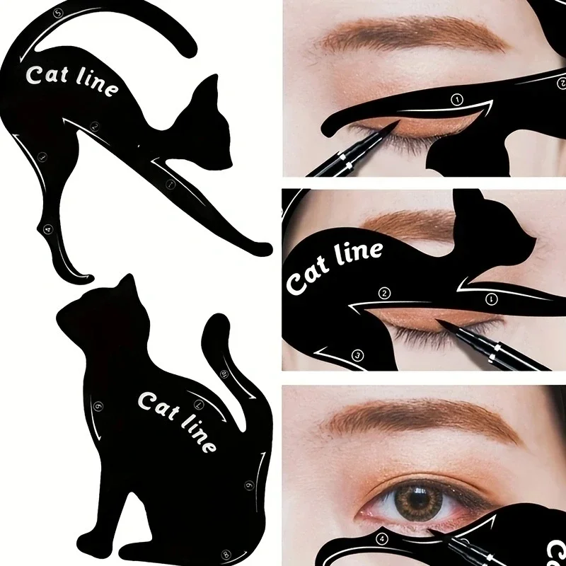 Eyeliner Stencil Tool Cat Line Stencils Eye Template Shaper Model Easy To Make Up Eyeliner Card For Eye Makeup Tools
