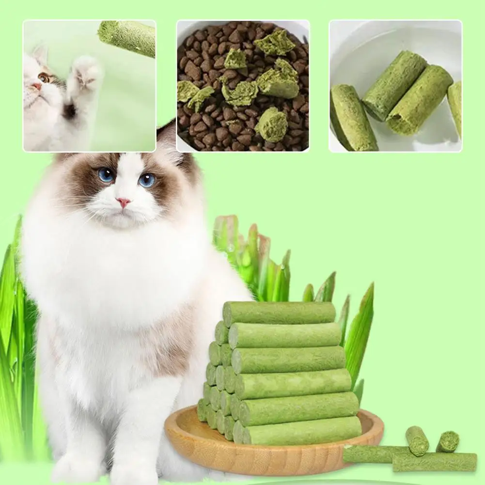 

1/3/6 Pieces Of Cat Grass Teething Stick To Help Remove Hair, Safe And Additive-free, Suitable For Cats Over Three Months O P8E6