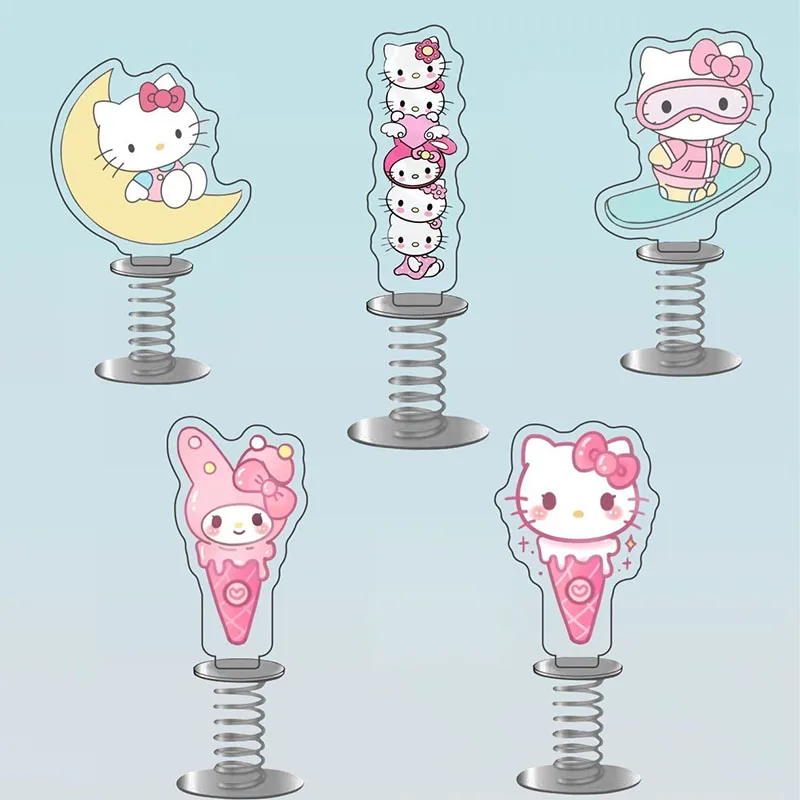 

Kawaii Sanrioed My Melody HelloKittys аксессуары мультфильм милая девушка сердце аниме серия Творческий акриловый автомобиль украшение игрушка подарок
