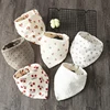 Baby Bibs Bandana Muslin Drooling Bib for Infant 0-1Year Baby Teething Soothe Towel High Absorbent Stylish Floral Bib Dropship 2