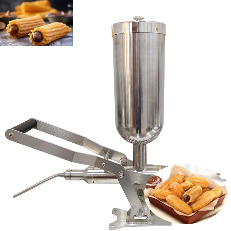 

Jam Filling Machine 5L Jam Filling Cream Filler Manual Commercial for Pie Puff Cream Churros Filler Machine Use in Baking Shop