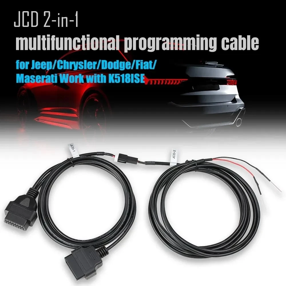 Key Programmer Key Fob Programming Tool Lonsdor JCD 2-in-1 Multifunctional Programming Cable for Jeep/Chrysler/Dodge/Fiat/Maserati Work with K518ISE