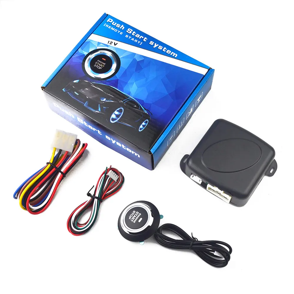 Pulsante di arresto avvio allarme auto universale 12V Sistema di accensione senza chiave Il kit di conversione chiave metallica non include la chiave remota