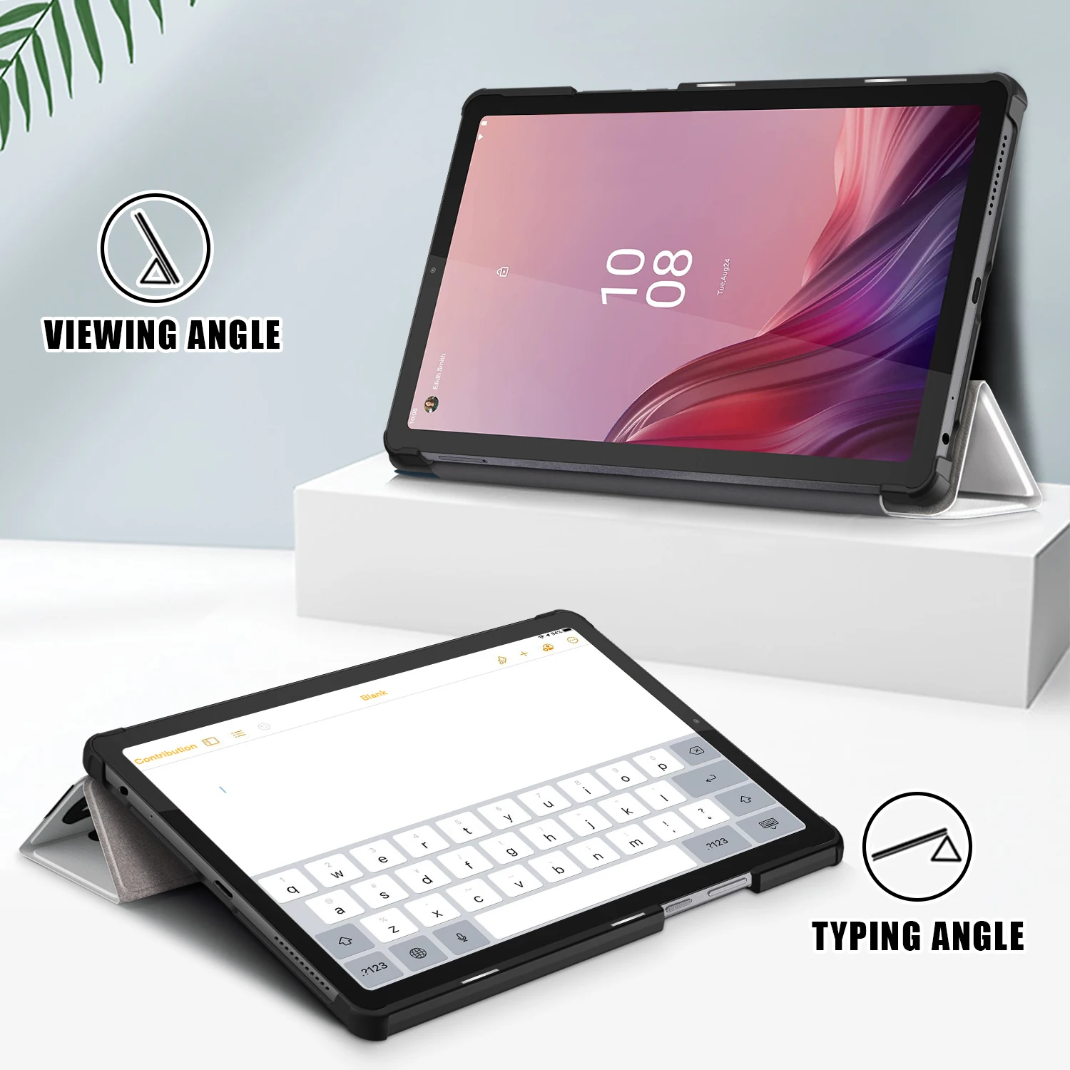 Til Lenovo Tab M9 TB-310FU 9 tommer 2023 etui PU læder Tri-folde stativ Magnetisk Flip Stand Cover til Lenovo Tab M9 tablet_voghion.com