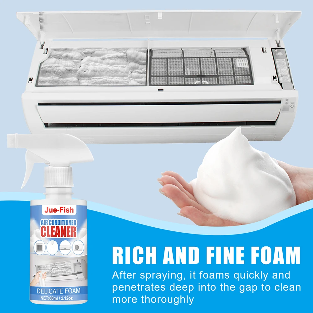 60ml Air conditioner cleaner spray condenser coil cleaning deodorizer foam coil cleaner multipurpose strong decontamination air conditioning cleaner