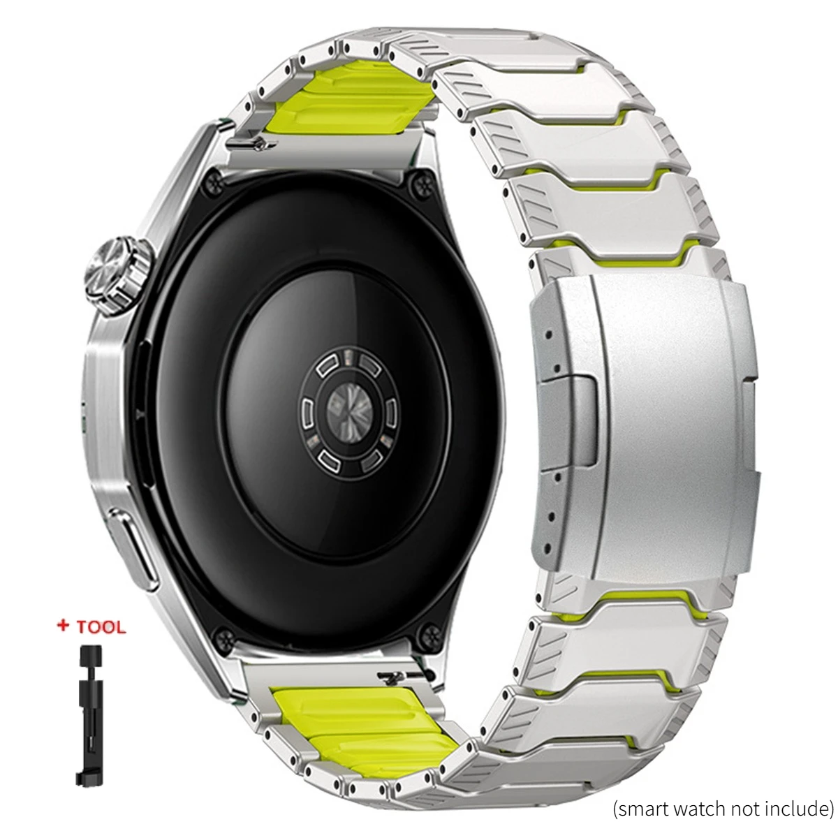 Premium 22mm Titanium & Silicone Watch Strap Bracelet