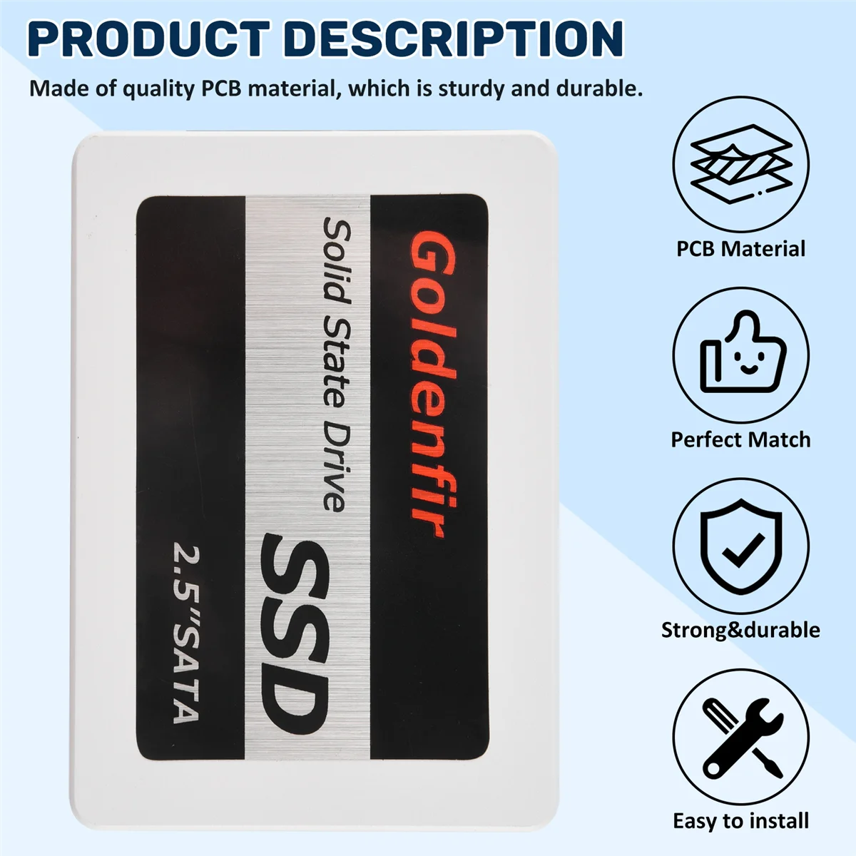 Hot sale Goldenfir SSD 64GB SSD 2.5 Hard Drive Disk Disc Solid State Disks 2.5Inch Internal