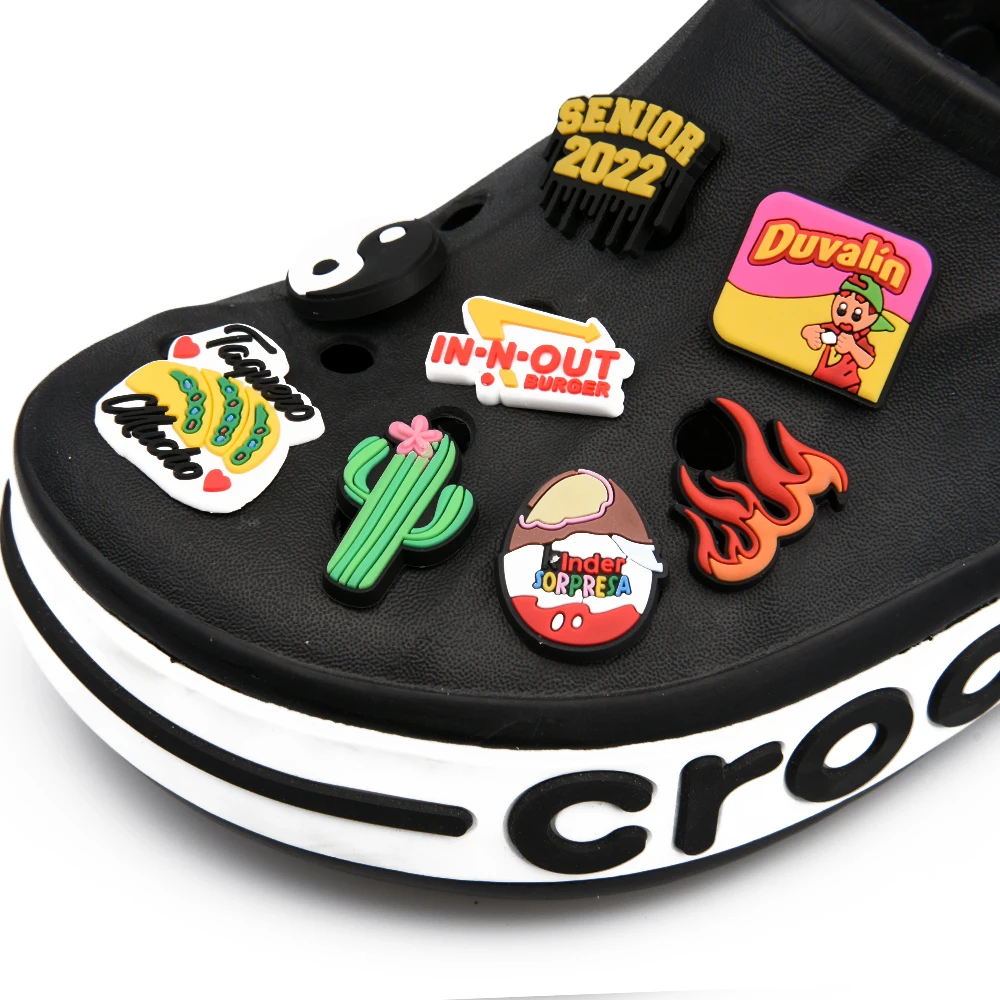 Mexican Women Croc Shoe Charms Jamaica Mexico Flag Shoe Decorations Burger Drink Snake Food Bracelet Accessories Best Friends