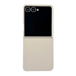 Luxury Liquid Silicone Ultra Thin Shockproof Soft Cover in Matte Finish - Galaxy Z Flip5 (Antique White)