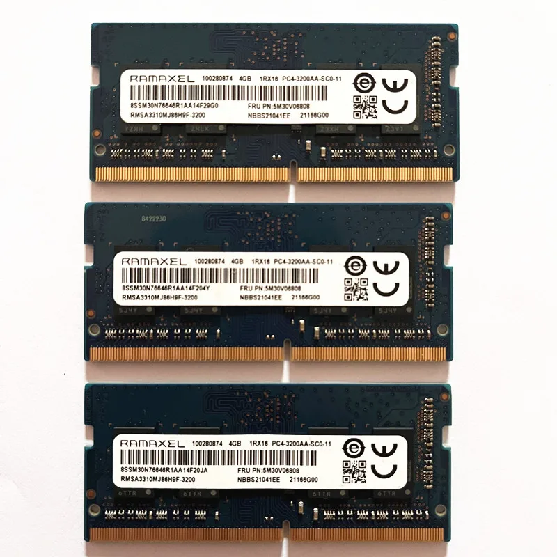 RAMAXEL DDR4 RAMs 4GB 3200MHz Lapptop Memory SODIMM DDR4 4GB 1RX16