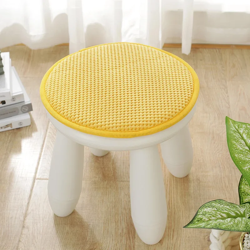 Round cushion solid color thickened non-slip chair cushion home small round stool student dormitory chair stool ass cushion 5