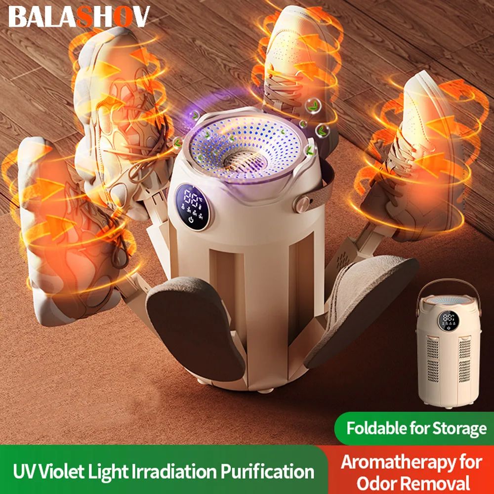 Portable Foldable Electric Shoe Dryer Sterilization Deodorizing Shoe Dryer Fast Drying Household Timed Portable Shoe Dryer 1