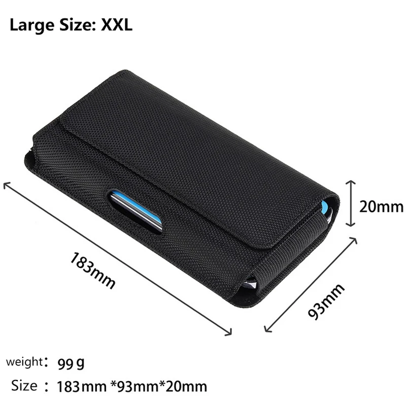 Versatile Nylon Phone Pouch with Belt Clip - Multifunctional Waist Bag Holster